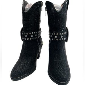 Boots - Rhinestones boots - Sheriff Shine Boots - Black NWT